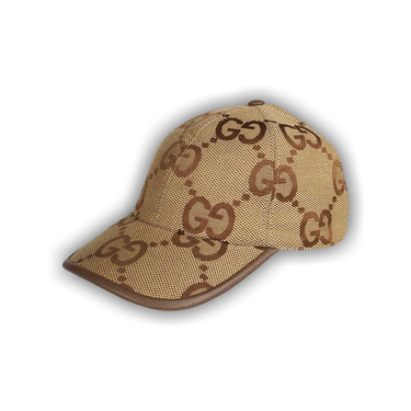 Buy Gucci Jumbo GG Canvas Baseball Hat 'Camel/Ebony' - 681264