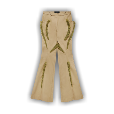 パンツ KIKO KOSTADINOV Beige cotton pant (KKWAW23T0510 OAKSALVIA) Buy Kiko Kostadinov Tulle Flared Trousers 'Oak/Salvia