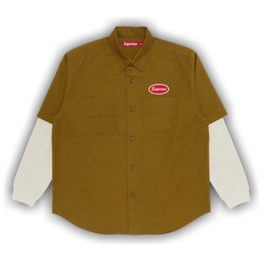 Buy Supreme Thermal Sleeve Work Shirt 'Olive' - FW23S34 OLIVE | GOAT
