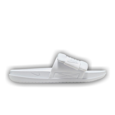 double strap nike slides white