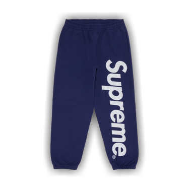 Buy Supreme Satin Appliqué Sweatpant 'Washed Navy
