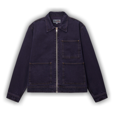 Buy Stussy Zip Work Jacket Denim 'Nightshade' - 115682 NIGH | GOAT