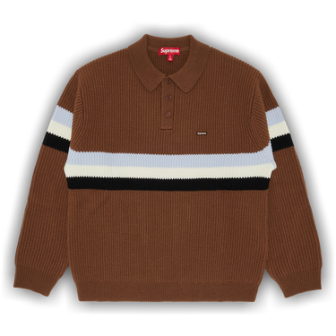 Buy Supreme Small Box Polo Sweater 'Dark Brown' - FW23SK22 DARK BROWN | GOAT