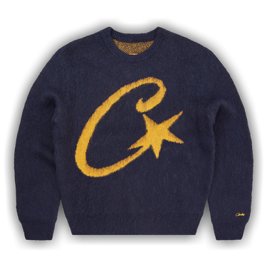 商品画像：Corteiz C Star Gradient Mohair Knit Sweater Grey Men's 2