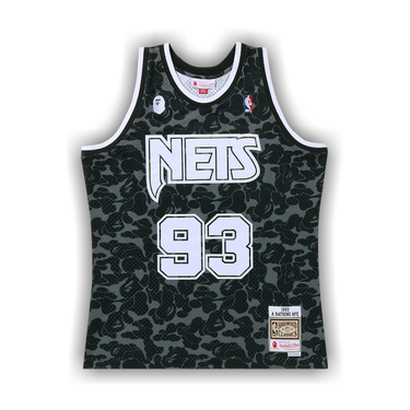 Buy BAPE x Mitchell & Ness New Jersey Nets Jersey 'Black