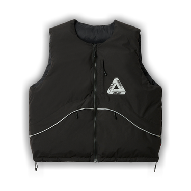 PALACE× /REVERSIBLE VEST PALACE REVERSIBLE VEST HOOD BLACK | REVERSIBLE