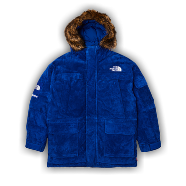 Buy Supreme x The North Face Suede 600-Fill Down Parka 'Blue