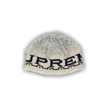 23FW Supreme Sherpa Logo Beanie Black（Supreme Sherpa Logo