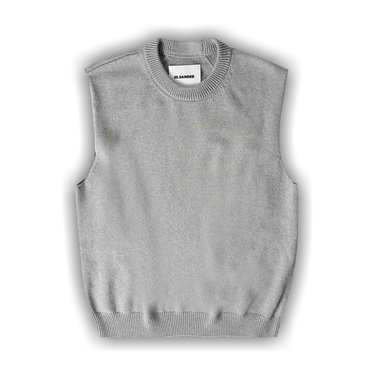 期間限定お買い得商品 |  通販 Buy Jil 052 J13263 J23FB0101 - 'Grey' Vest Crewneck Sander トップス