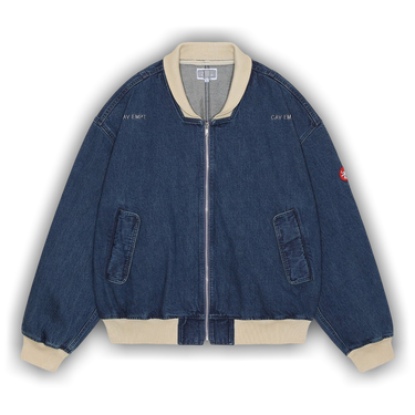 Buy Cav Empt Washed Denim Zip Jacket 'Indigo' - CES24JK21 INDI | GOAT