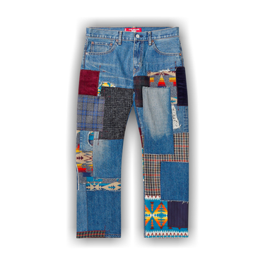 JUNYA WATANABE × Levi's DENIM PANT JUNYA WATANABE x Levi's Satin Pleats Switching Denim Pants