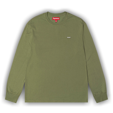 Buy Supreme Small Box Long-Sleeve Tee 'Light Olive' - FW23KN40