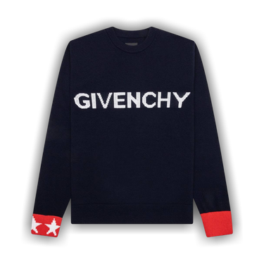 Givenchy Logo Intarsia Sweater 'Navy/Red