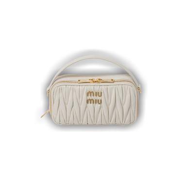 Buy Miu Miu Matelassé Bandoliera Handbag 'White' - 5BH229