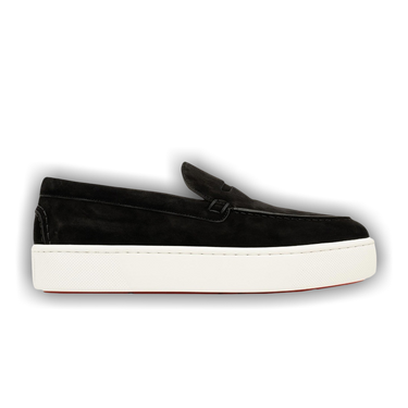 【CHRISTIAN LOUBOUTIN】Paqueboat スエード ペニーローファー Paqueboat suede boat shoes in beige - Christian Louboutin