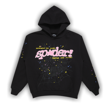 Buy Sp5der P*nk V2 Hoodie 'Black' - 2406 1FW230106PVH BLAC | GOAT