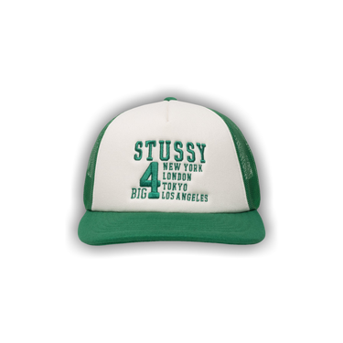 Buy Stussy Trucker Big 4 Snapback 'Green' - 1311147 GREE | GOAT