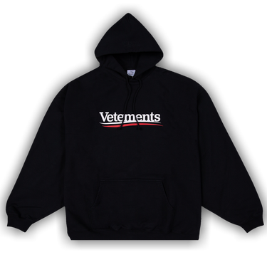 Vetements black logo hoodie on sale