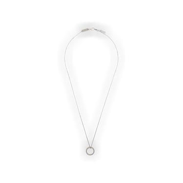 ★Maison Margiela★ Logo Ring Necklace Silver SM1UU0035SV015 LOGO RING NECKLACE - SILVER – lapstoneandhammer.com