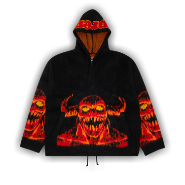 Buy Supreme x Toy Machine Zip Up Hooded Sweatshirt 'Black