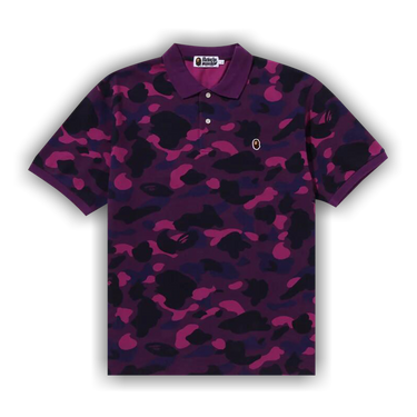 Buy BAPE Color Camo Ape Head One Point Polo 'Purple' - 1J80 112