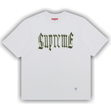 Supreme Old English L/S Top White ロンT