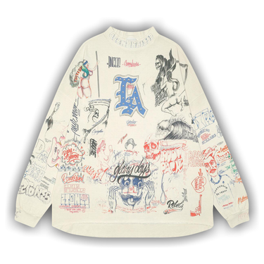 Buy SAINT Mxxxxxx LA Mock Neck Long-Sleeve T-Shirt 'White' - SM