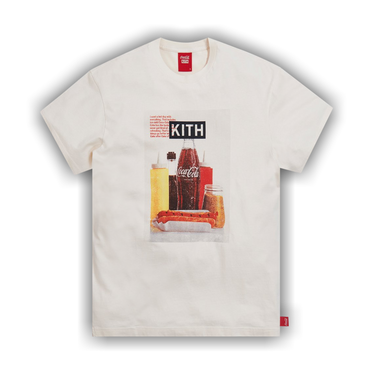 Buy Kith x Coca-Cola Hot Dog Vintage Tee 'Ivory' - KH3878