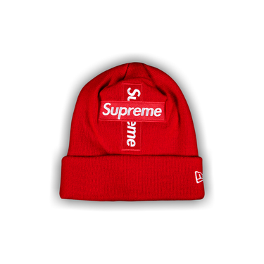 Buy Supreme x New Era Cross Box Logo Beanie 'Red' - FW20BN14