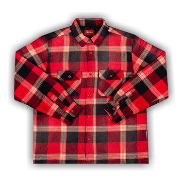 Buy Supreme Quilted Flannel Shirt 'Red' - FW20S20 RED | GOAT
