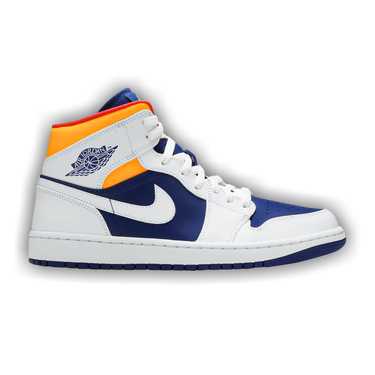 Buy Air Jordan 1 Mid White Deep Royal Blue 554724 131 GOAT