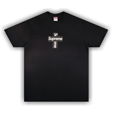 Buy Supreme Cross Box Logo Tee 'Black' - FW20T25 BLACK | GOAT