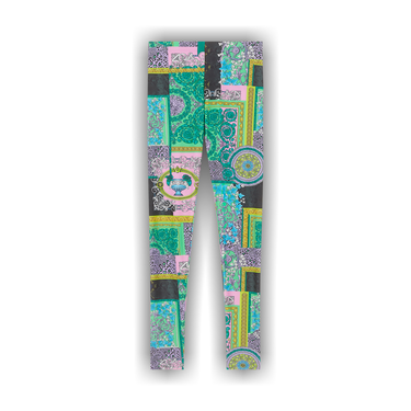 Buy Versace Barocco Patchwork Print Leggings 'Multicolor