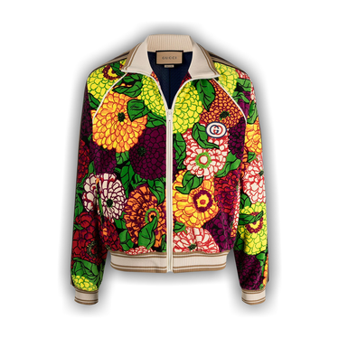 Buy Gucci x Ken Scott Velour Zip Up Jacket 'Pink/Green/Multicolor