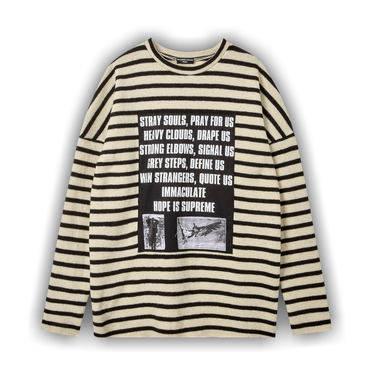 Buy Raf Simons Redux Striped Sweater With Patches 'Off White