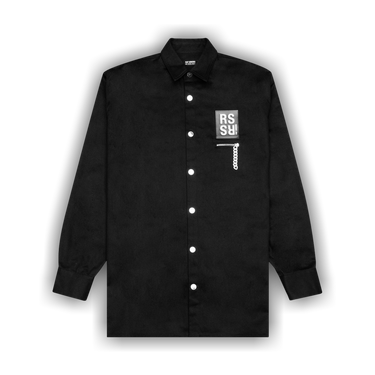 Buy Raf Simons Redux Big Fit Zip Pocket Denim Shirt 'Black' - 202