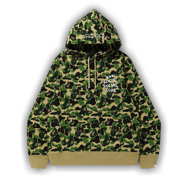 Buy BAPE x Anti Social Social Club ABC Camo Pullover Hoodie 'Green' - 1G23  114 913 GREEN | GOAT