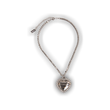 Buy Vetements Crystal Heart Necklace Grey UE51NE300P GREY GOAT