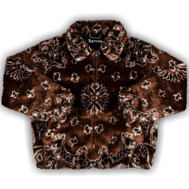 Buy Supreme Bandana Faux Fur Bomber Jacket 'Brown' - SS21J25 BROWN