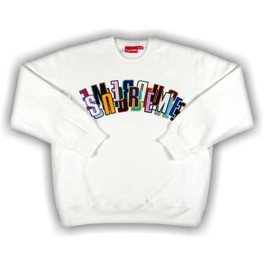 Size xl Supreme Stacked Crewneck 'White'