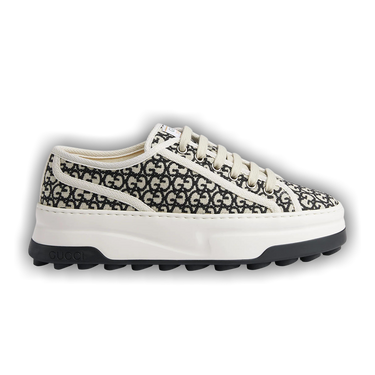 Gucci★素敵！Men's Low-top Black/Ivory Fabric Sneakers Men's Gucci Low-top sneakers | Lyst