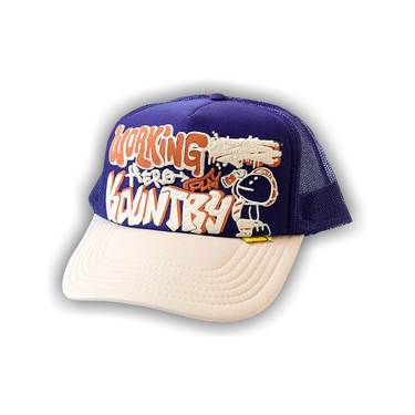 Buy Kapital Working Hero Truck Cap 'Purple/Ecru