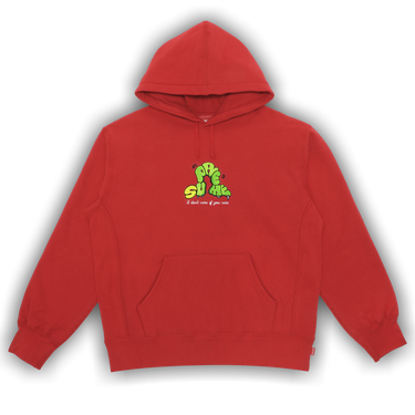 Buy Supreme Don't Care Hooded Sweatshirt 'Burnt Red' - SS21SW11