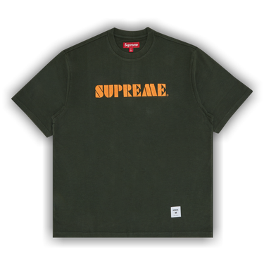 Buy Supreme Stencil Embroidered Short-Sleeve Top 'Green