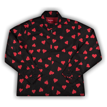 Buy Supreme Hearts Harrington Jacket 'Black' - SS17J65 BLACK | GOAT