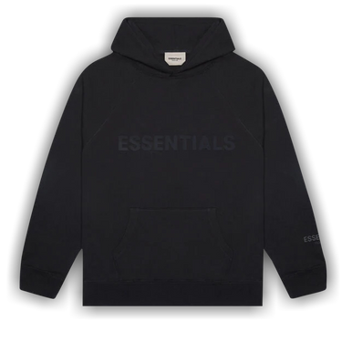 【FOG-FEAR OF GOD】Essentials Black Hoodie Fear of God Essentials Black Bonded Hoodie