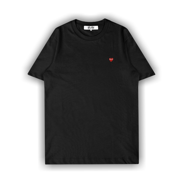 【PLAY COMME des GARCONS】Double Heart T-Shirt Black COMME DES GARÇONS PLAY Double Heart Patch T-Shirt | Holt Renfrew