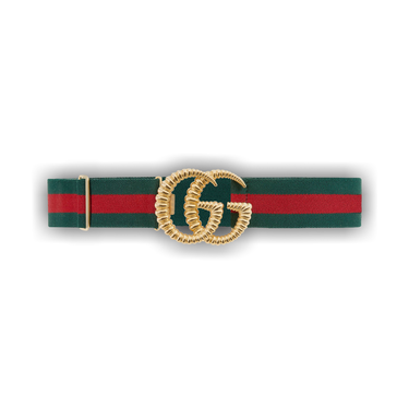 Buy Gucci Web Elastic Belt With Torchon Double G Buckle Green Red 524101 HGWKG 8460 GOAT