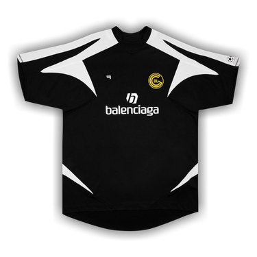 Buy Balenciaga Soccer T-Shirt 'Black/White' - 641665 TJV05 1070 | GOAT