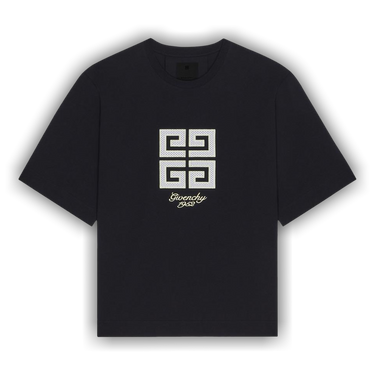 GIVENCHY ブラック スウェットシャツ H23 Givenchy Black Paris Vintage Logo Oversized Hoodie S